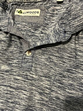Tallwoods Men’s Heathered Blue Golf Shirt